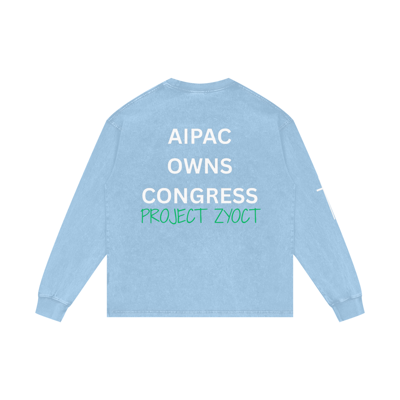 "AIPAC Owns Congress" Acid Wash Long Sleeve