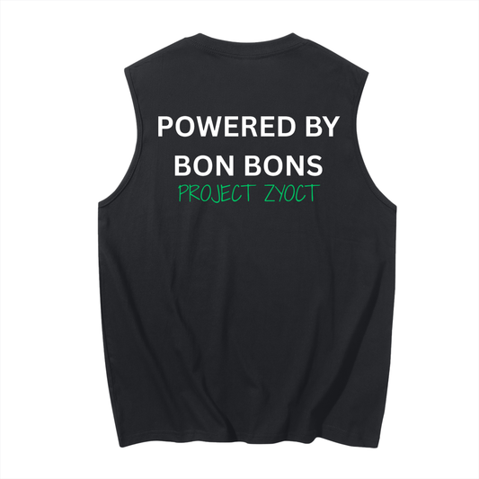 "Powered by Bon Bons" Cotton Tank Top
