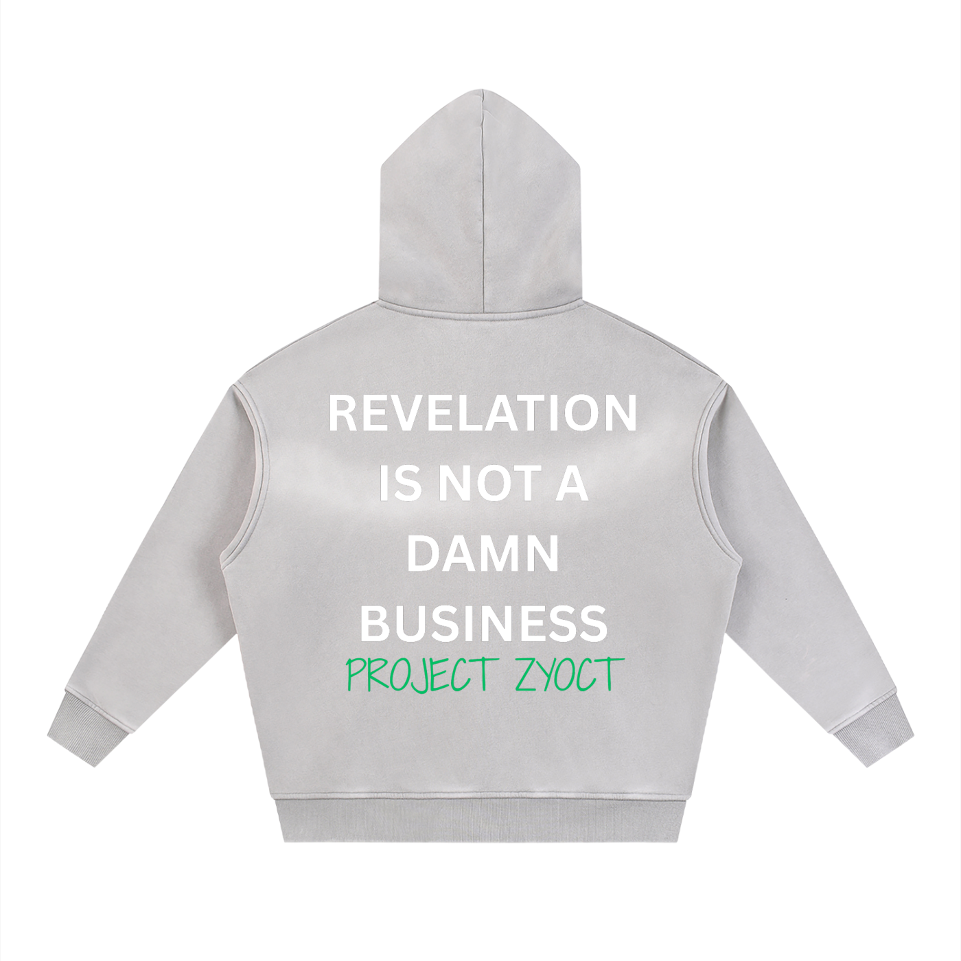 "Revelation is Not a Damn Business" faded Zipper Hoodie