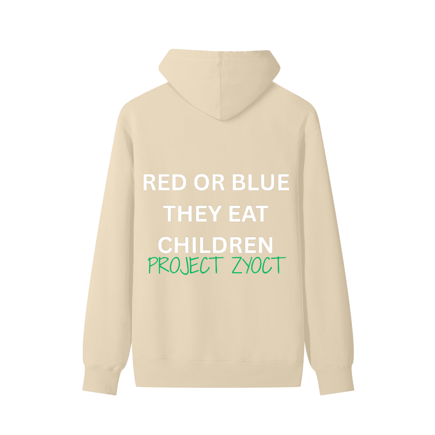 "Red or Blue They Eat Children" Classic Cotton Hoodie