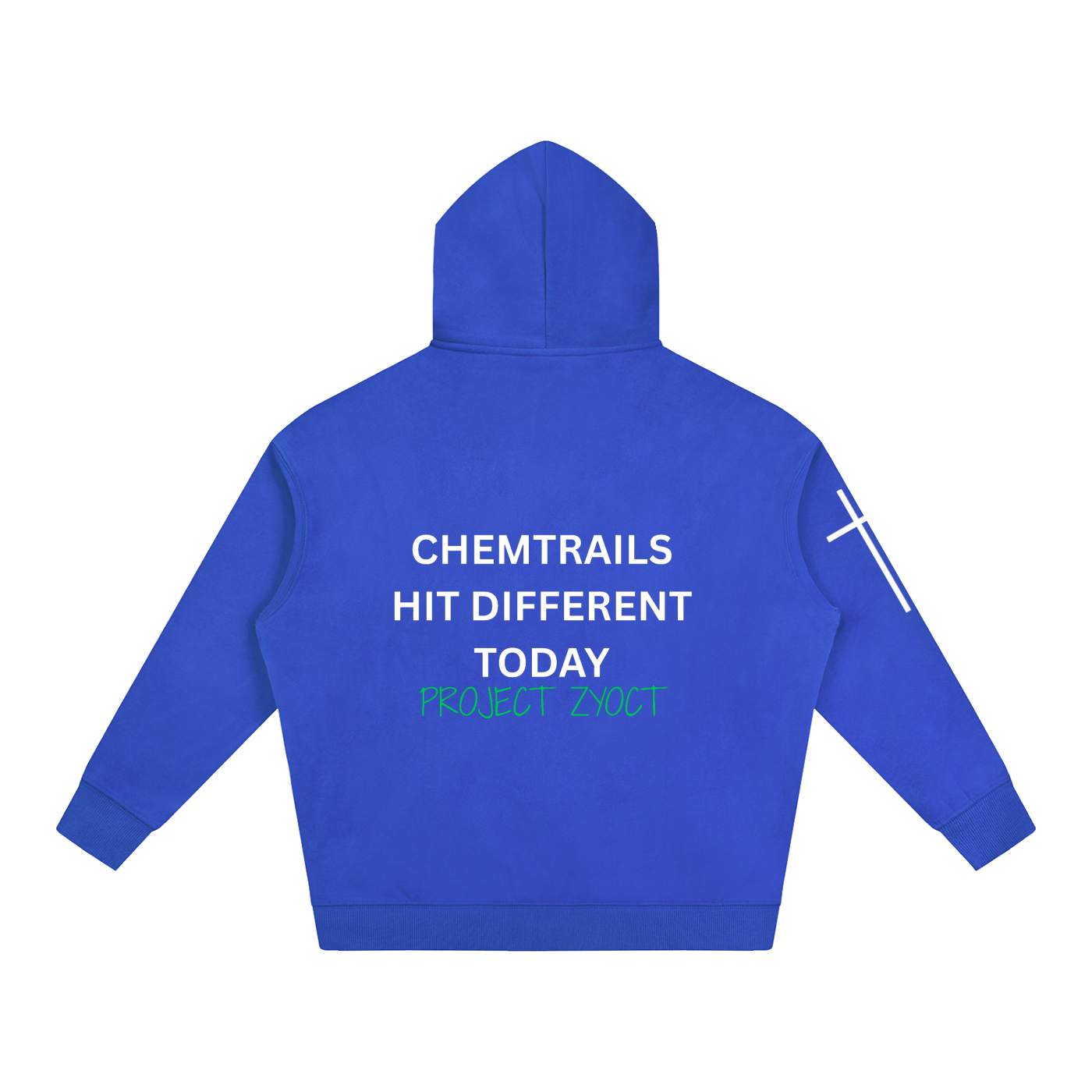 "Chemtrails Hit Different Today" Oversize Hoodie