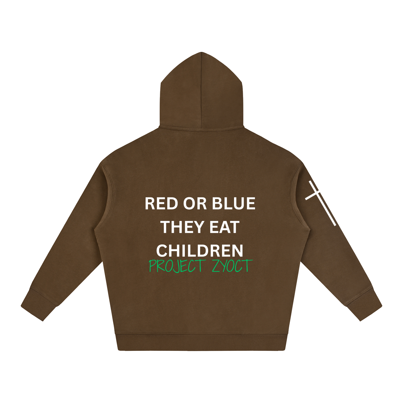 "Red or Blue They Eat Children" Oversize Hoodie
