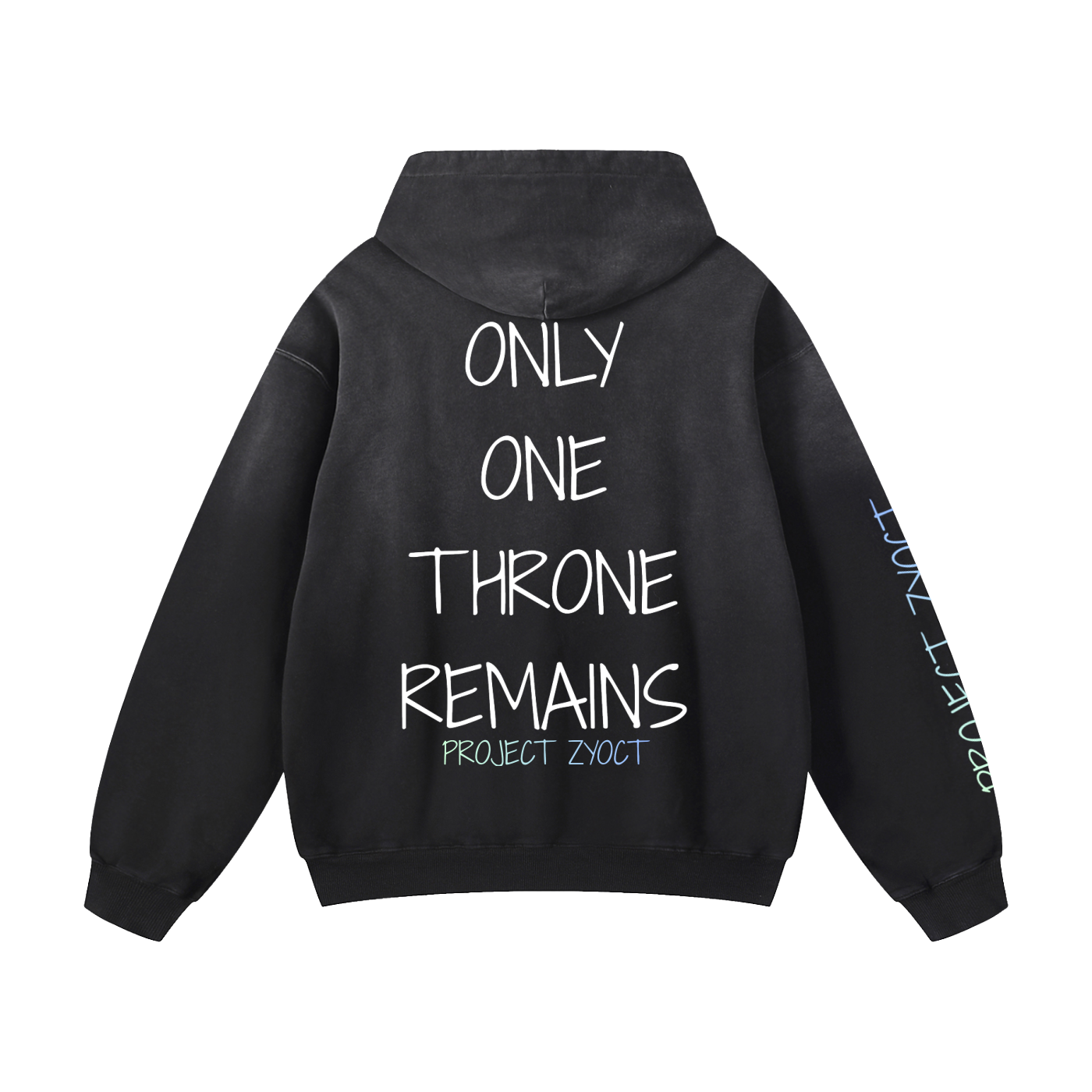 "ONLY ONE THRONE REMAINS" Heavyweight Sunfade Oversized Hoodie