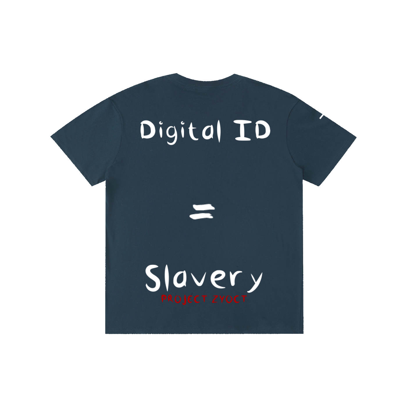 "Digital ID = Slavery" Cotton T-Shirt