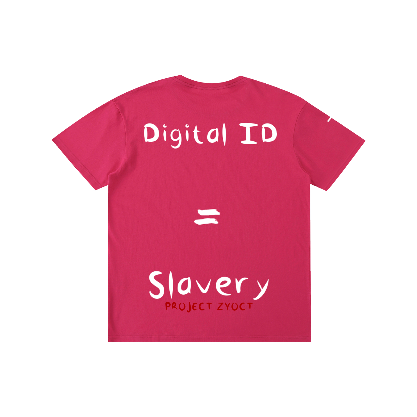 "Digital ID = Slavery" Cotton T-Shirt