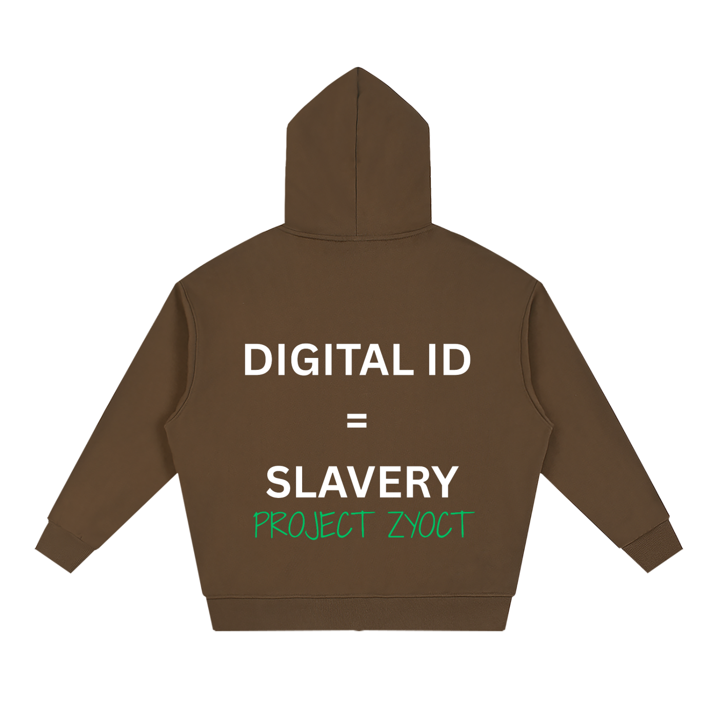 "Digital ID = Slavery" Full Zip Hoodie