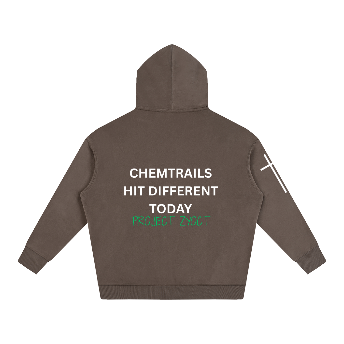 "Chemtrails Hit Different Today" Oversize Hoodie