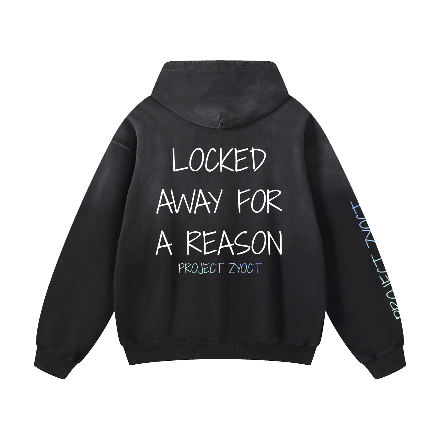 "LOCKED AWAY FOR A REASON" Heavyweight Sunfade Oversized Hoodie