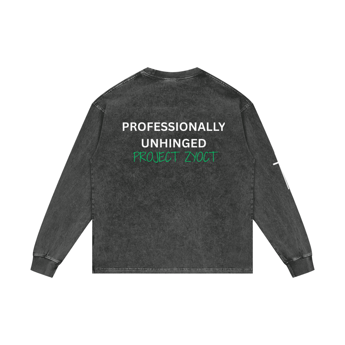 "Professionally Unhinged" Acid Wash Long Sleeve
