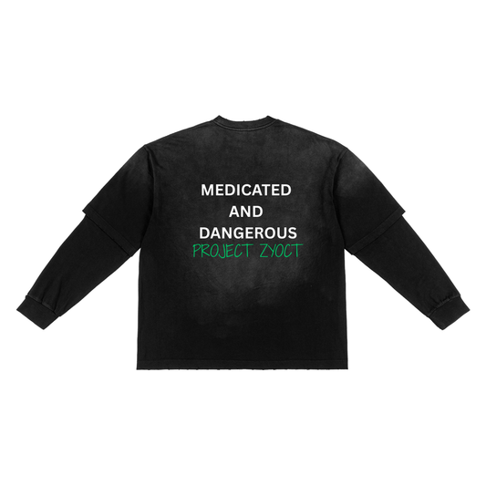 "Medicated and Dangerous" Sunfade Two-Piece Shirt