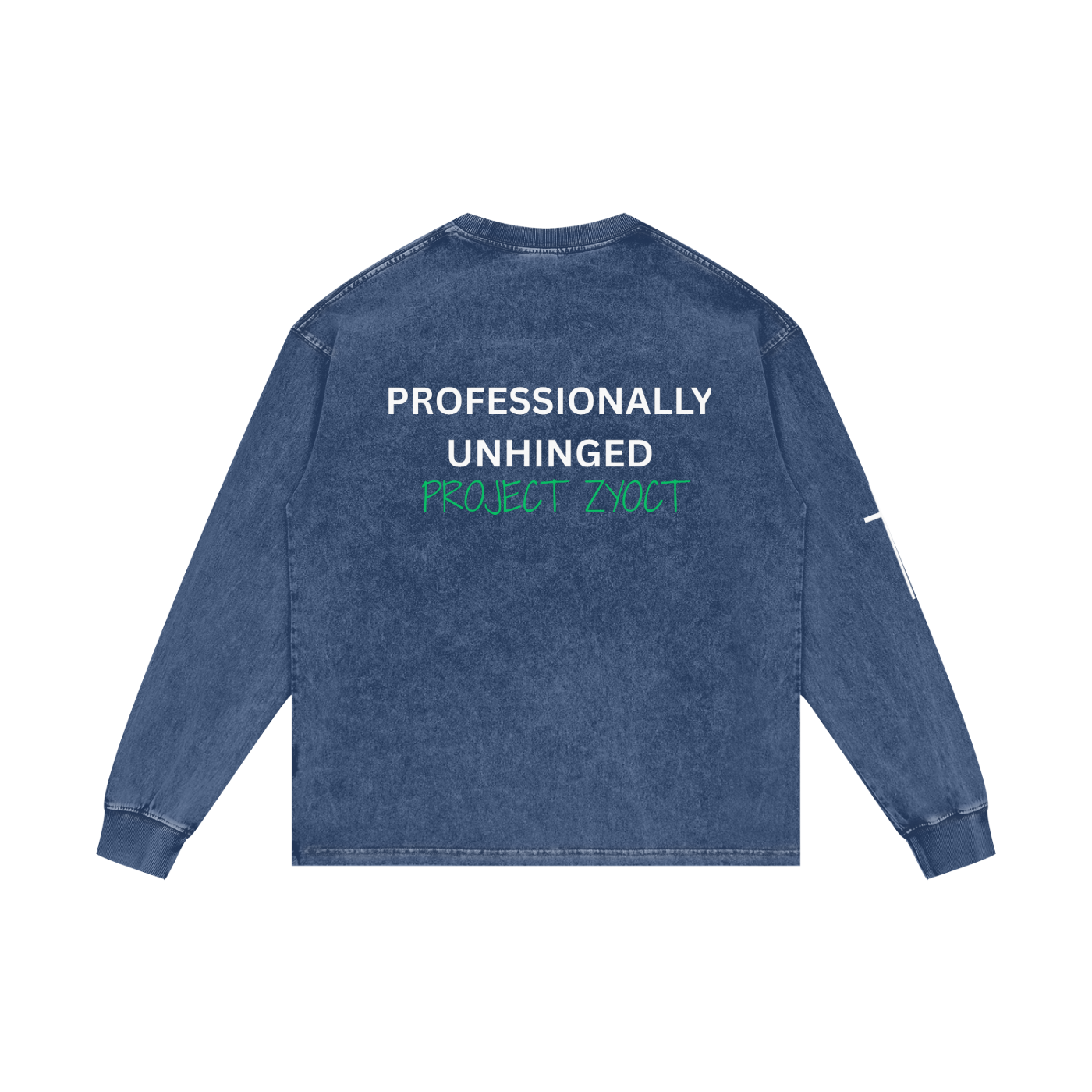 "Professionally Unhinged" Acid Wash Long Sleeve