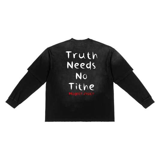 "Truth Needs No Tithe" Sunfade Two-Piece Shirt