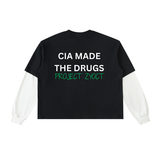 "CIA Made the Drugs" Layered Shirt