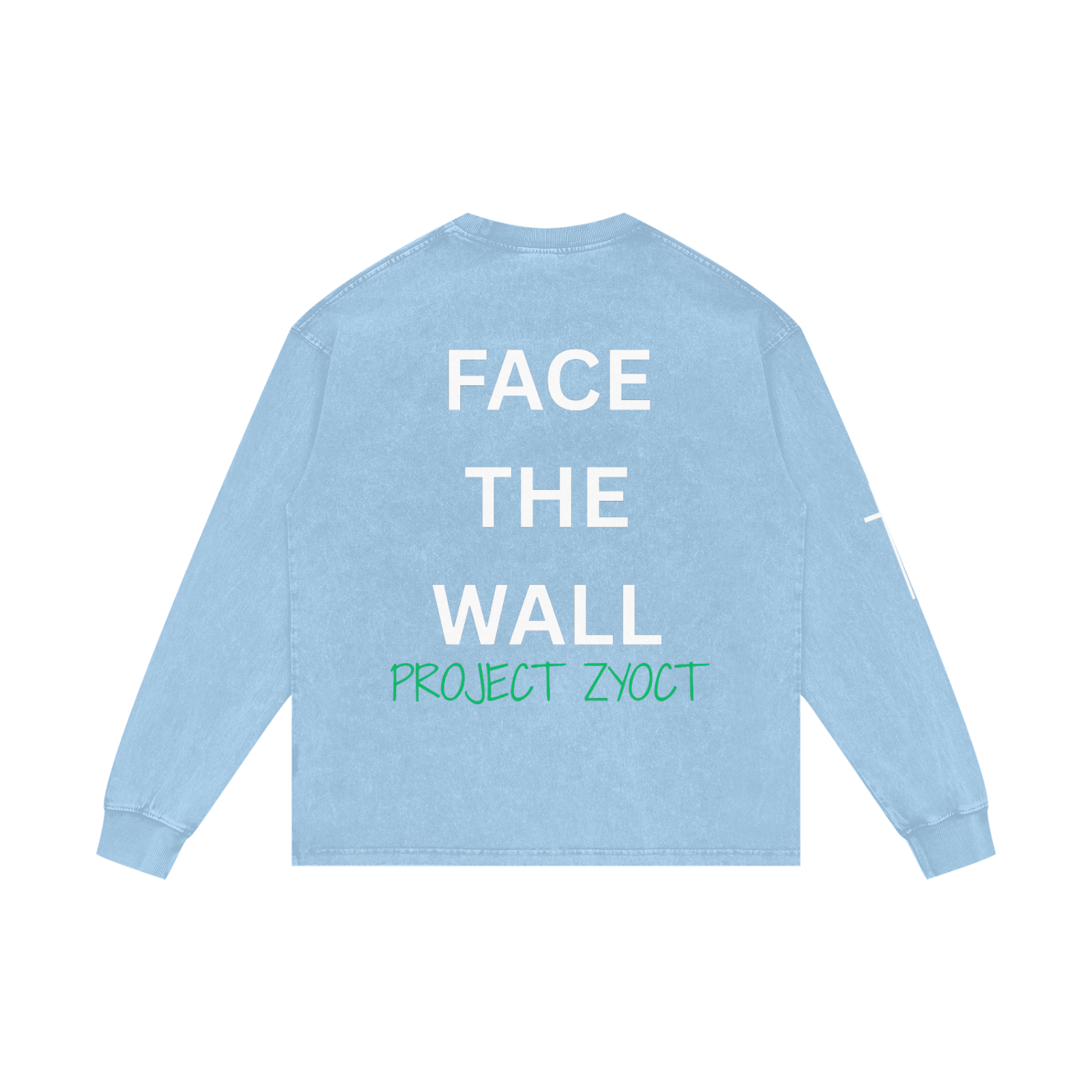 "Face the Wall" Acid Wash Long Sleeve