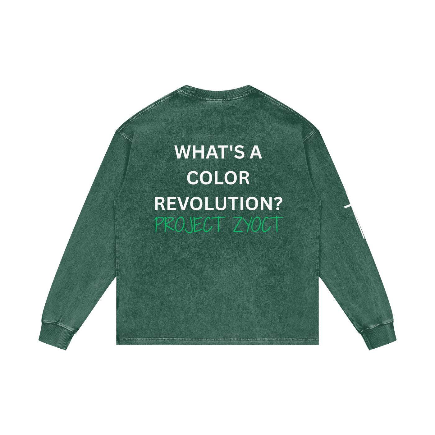 "What's a Color Revolution?" Acid Wash Long Sleeve