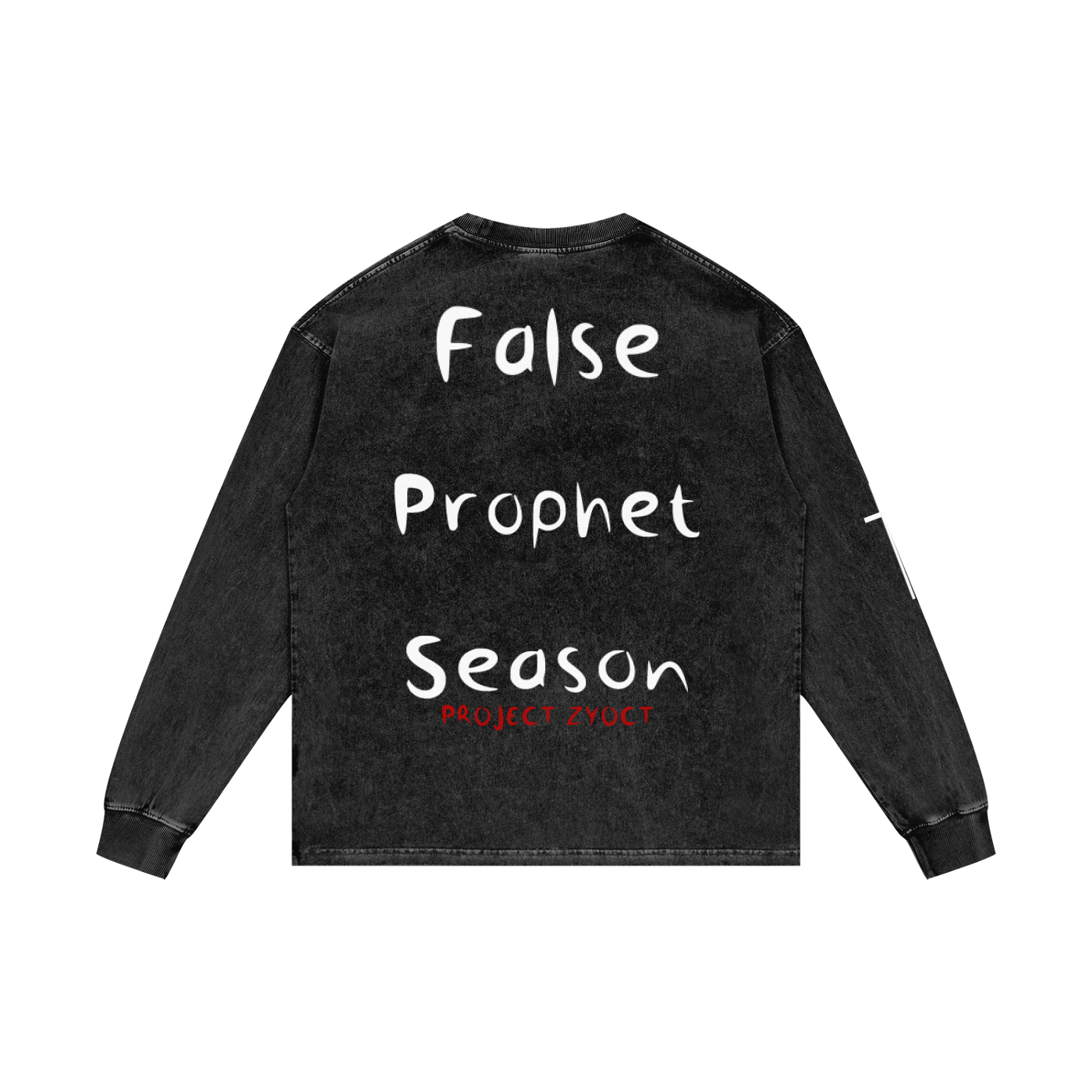 "False Prophet Season" Acid Wash Long Sleeve
