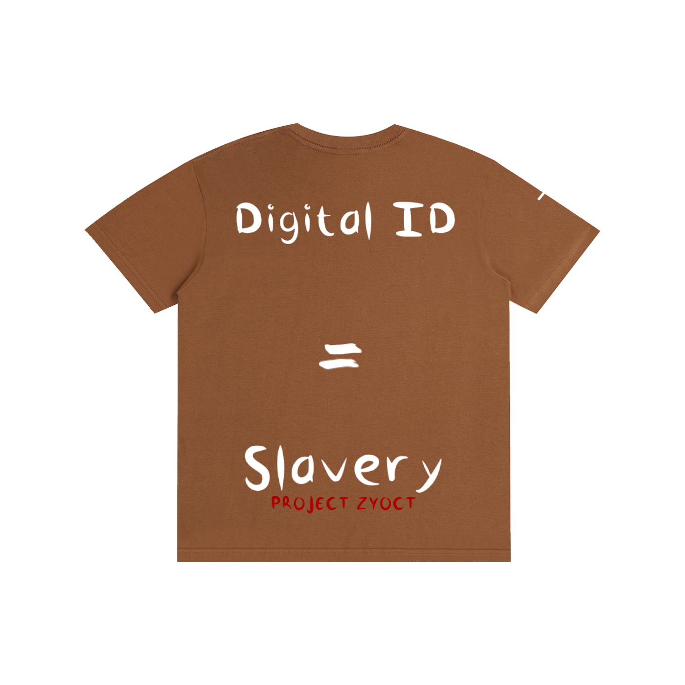 "Digital ID = Slavery" Cotton T-Shirt