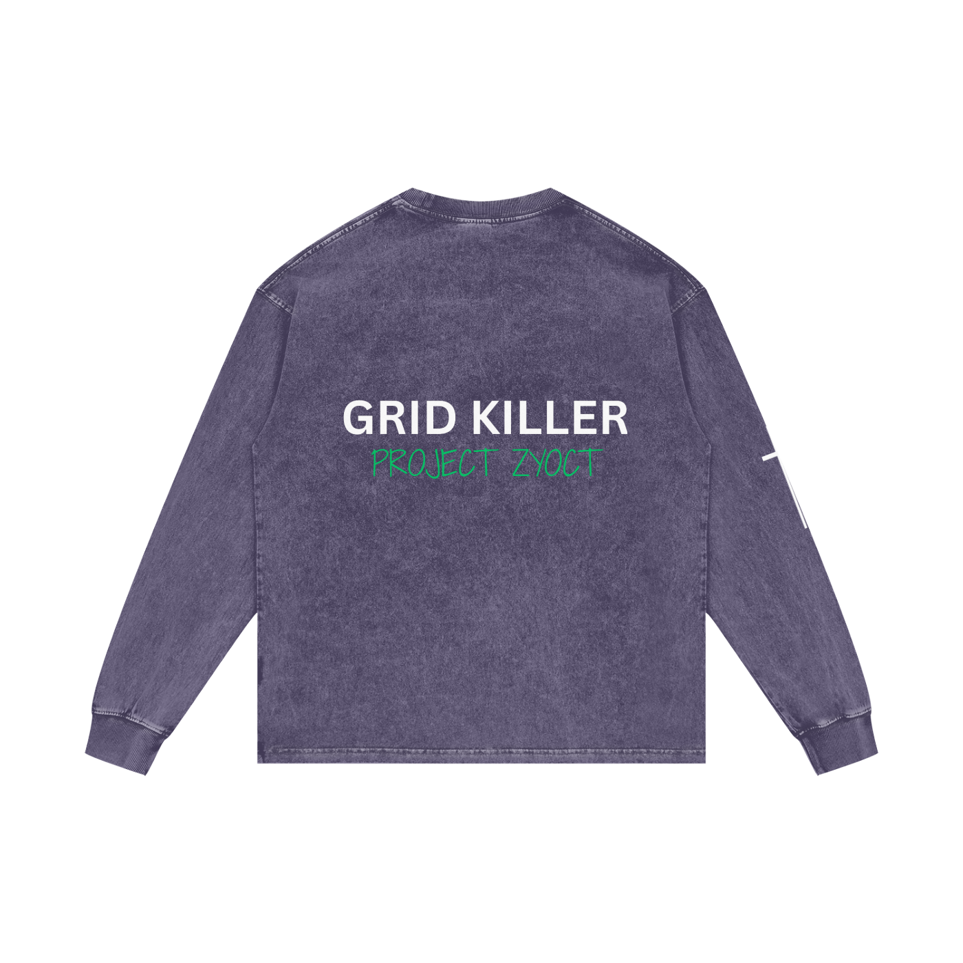 "Grid Killer" Acid Wash Long Sleeve