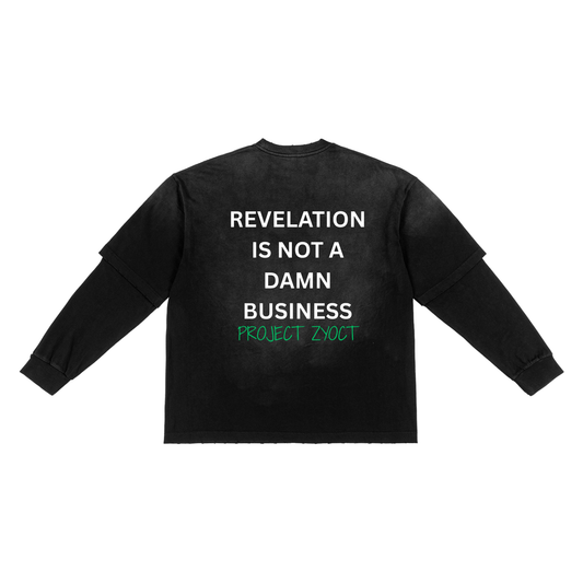 "Revelation is Not a Damn Business" Sunfade Two-Piece Shirt