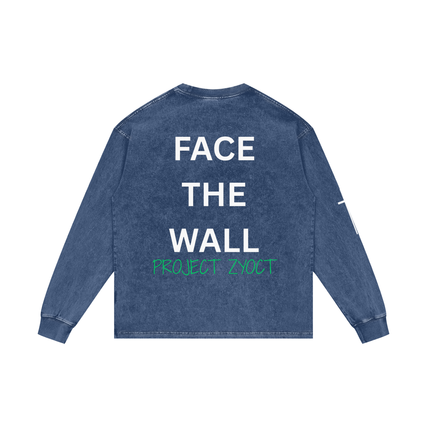 "Face the Wall" Acid Wash Long Sleeve