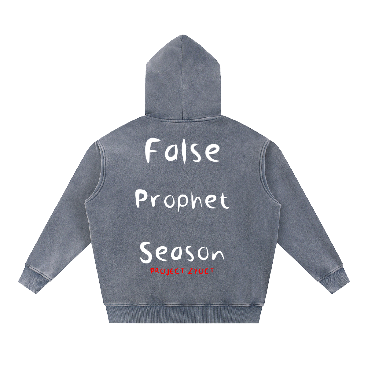 "False Prophet Season" Snow Wash Oversize Hoodie