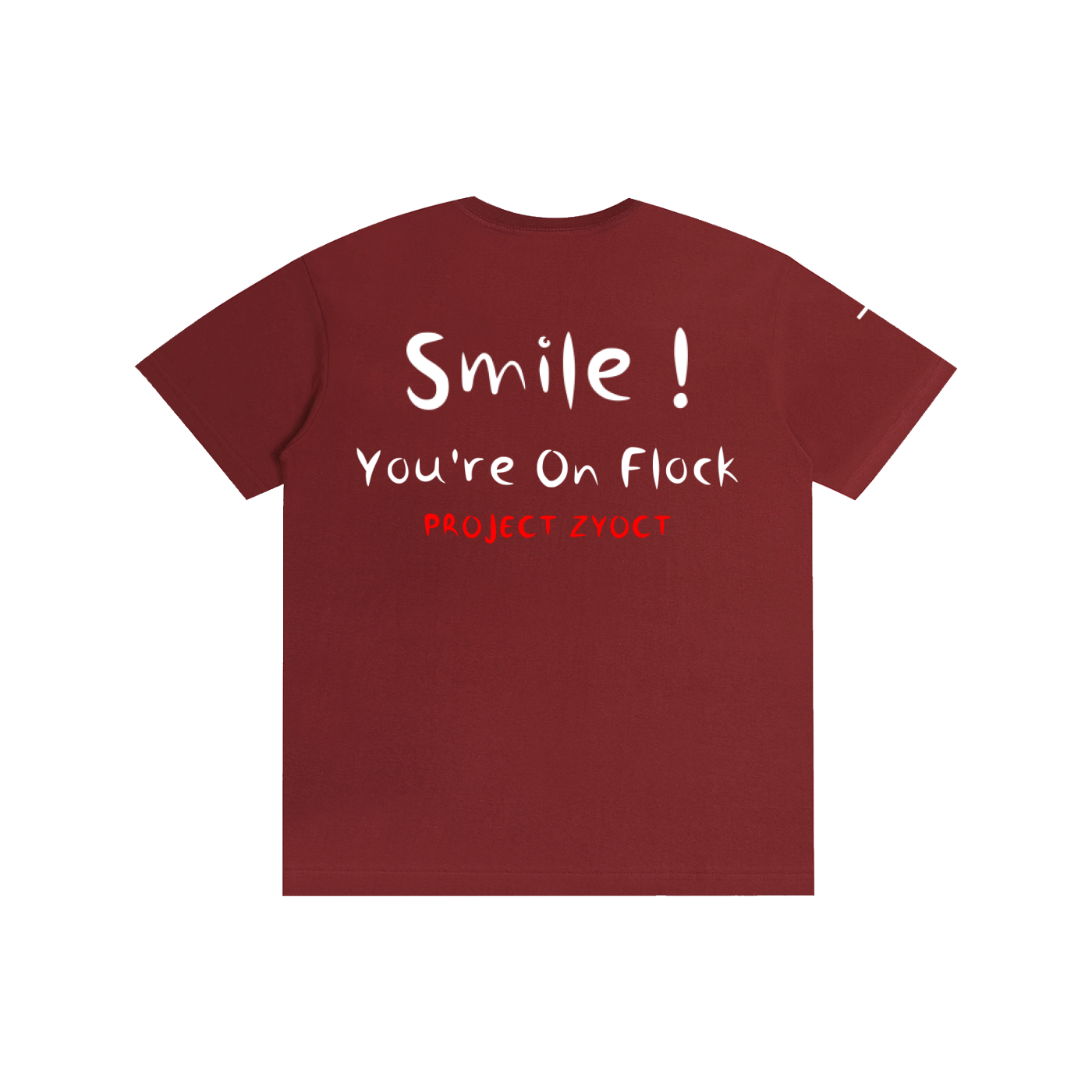 "Smile You're On Flock" Cotton T-Shirt