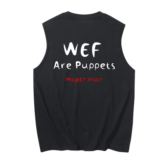 "WEF Are Puppets" Cotton Tank Top