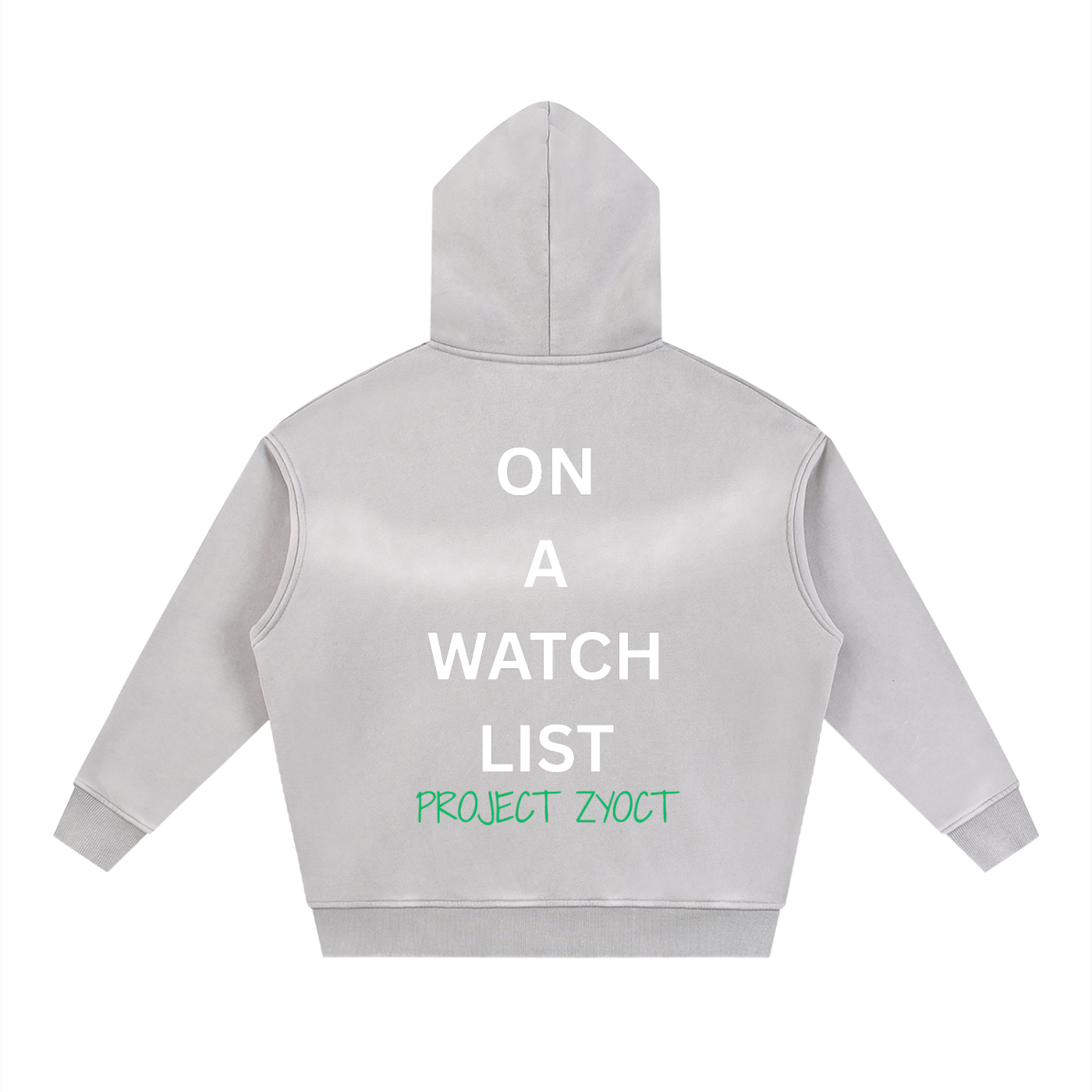 "On a watch list" Faded Zipper Hoodie