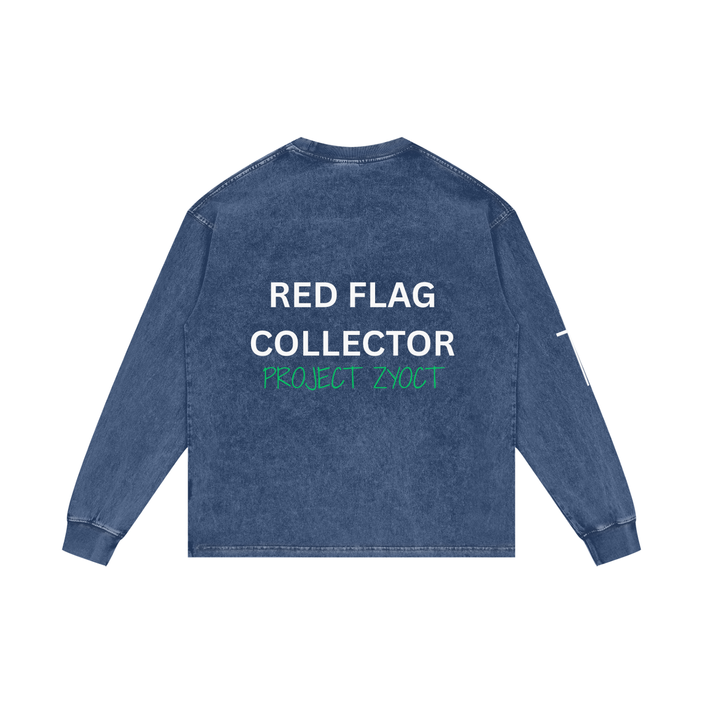 "Red Flag Collector" Acid Wash Long Sleeve