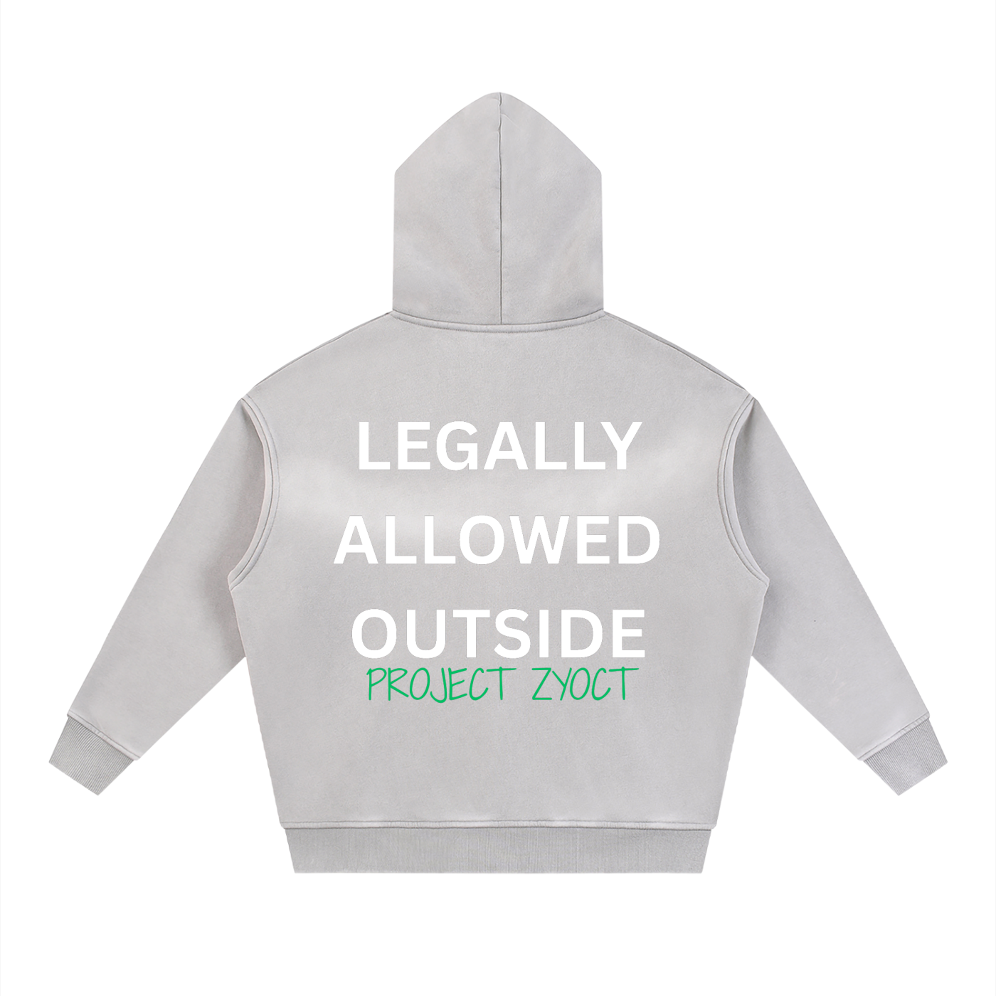 "Legally Allowed Outside" Faded Zipper Hoodie