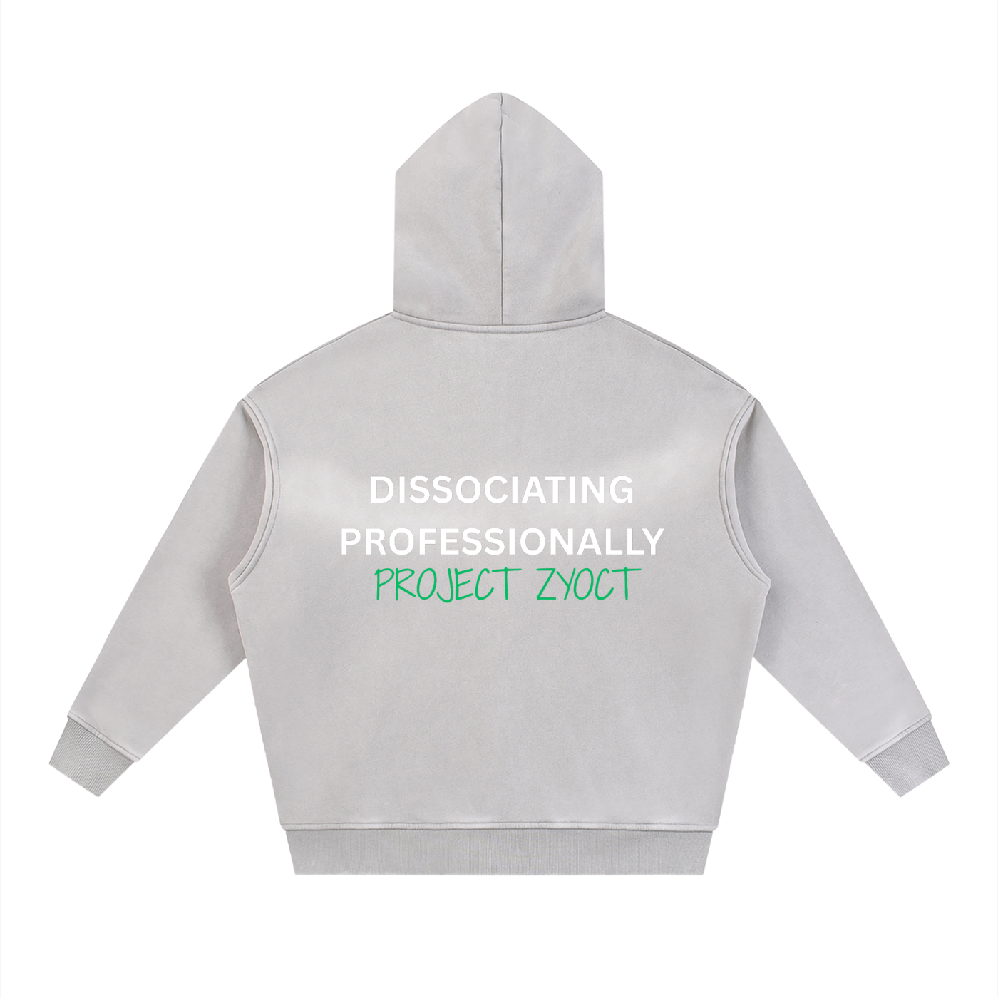 "Dissociating Professionally" Faded Zipper Hoodie