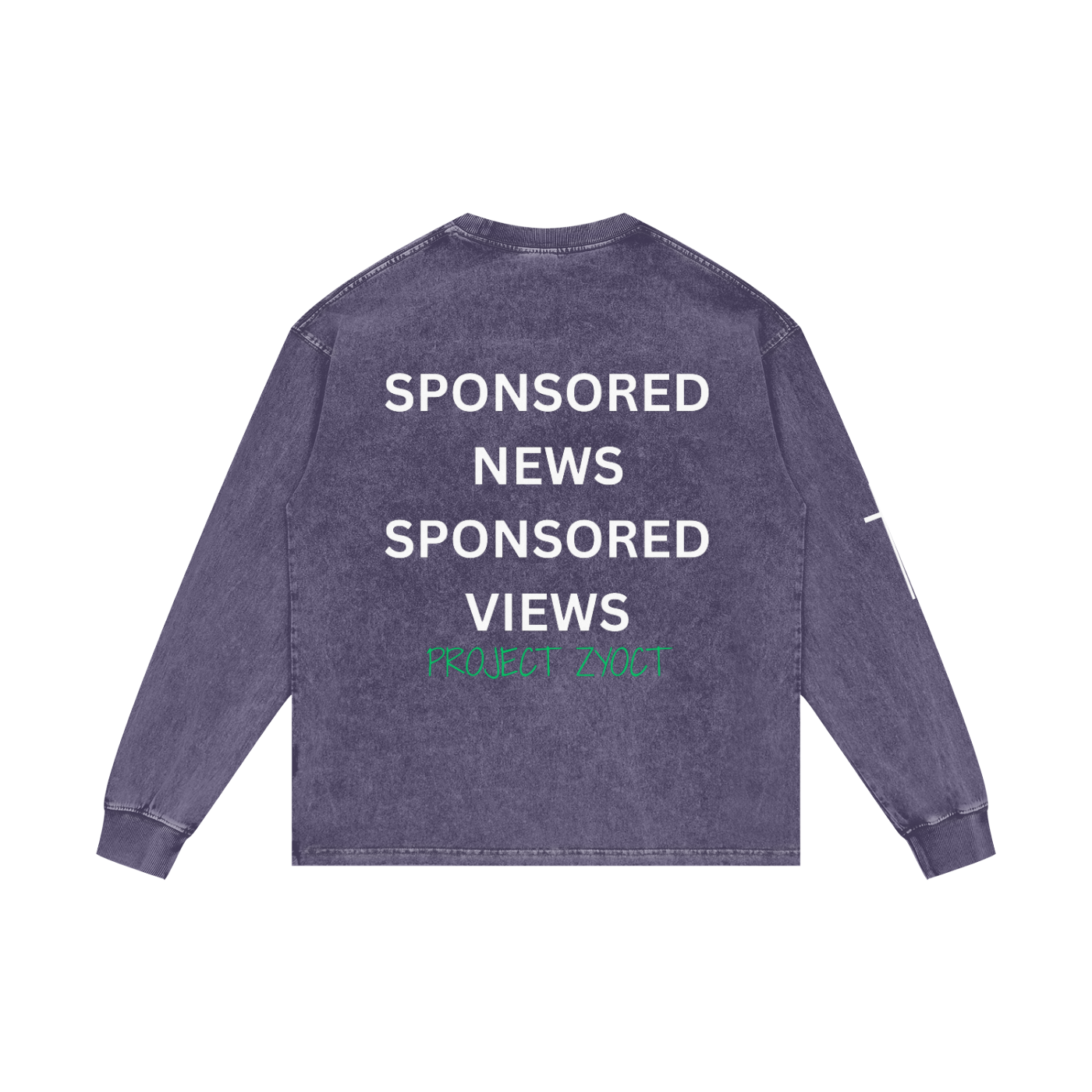 "Sponsored News Sponsored Views" Acid Wash Long Sleeve