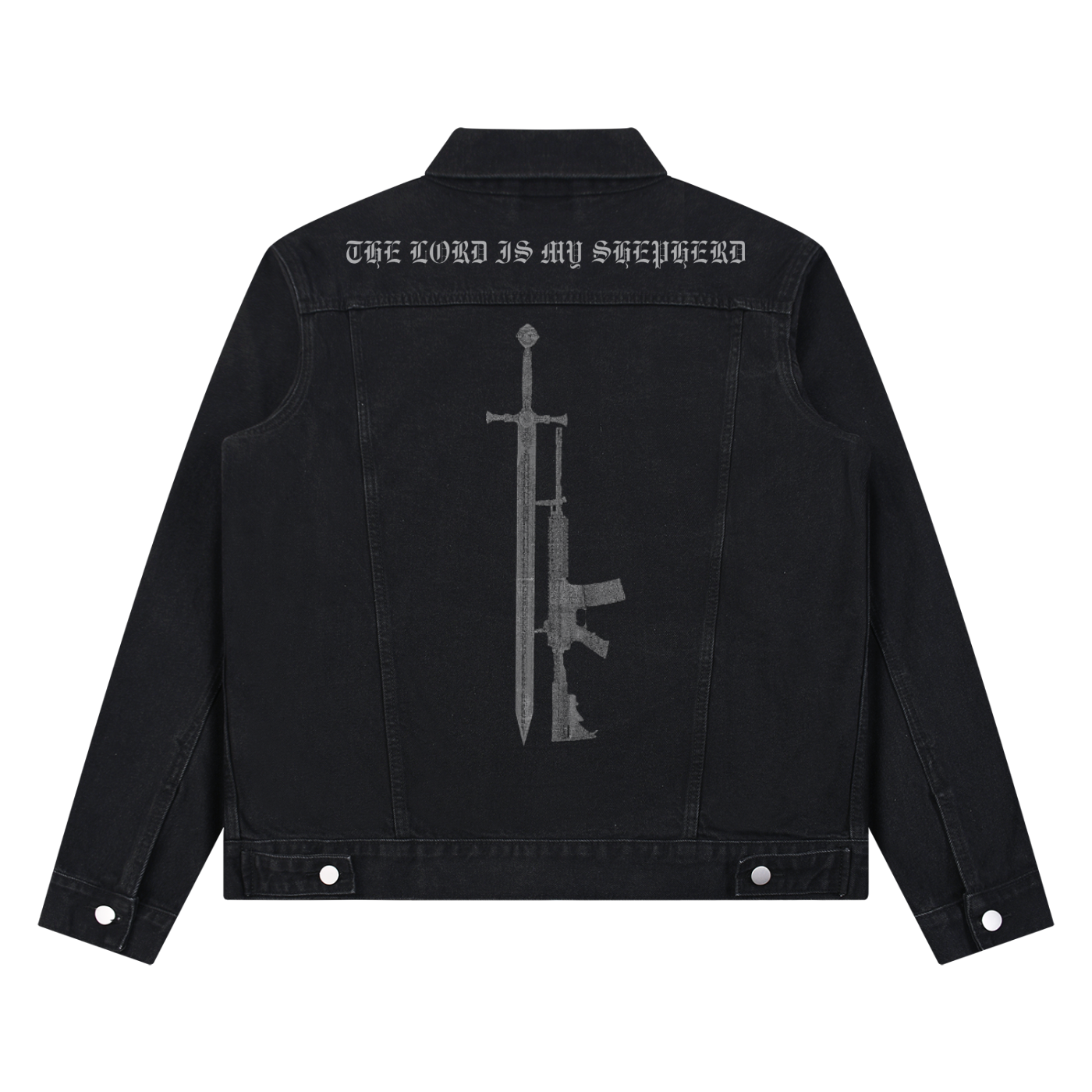 "THE LORD IS MY SHEPHERD" Denim Jacket