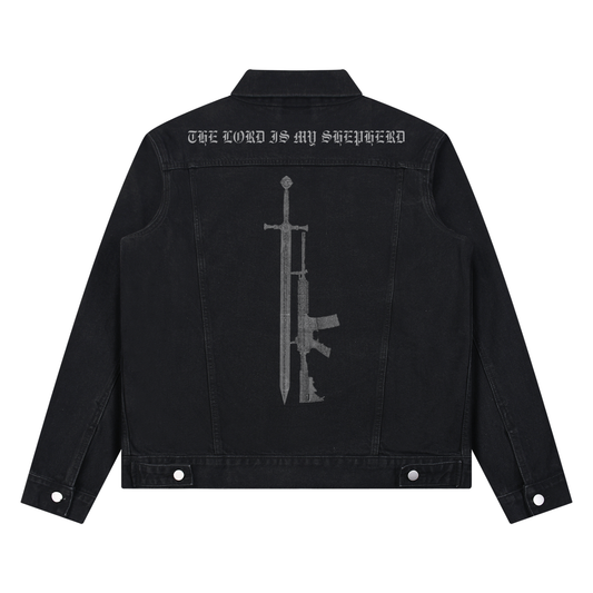 "THE LORD IS MY SHEPHERD" Denim Jacket