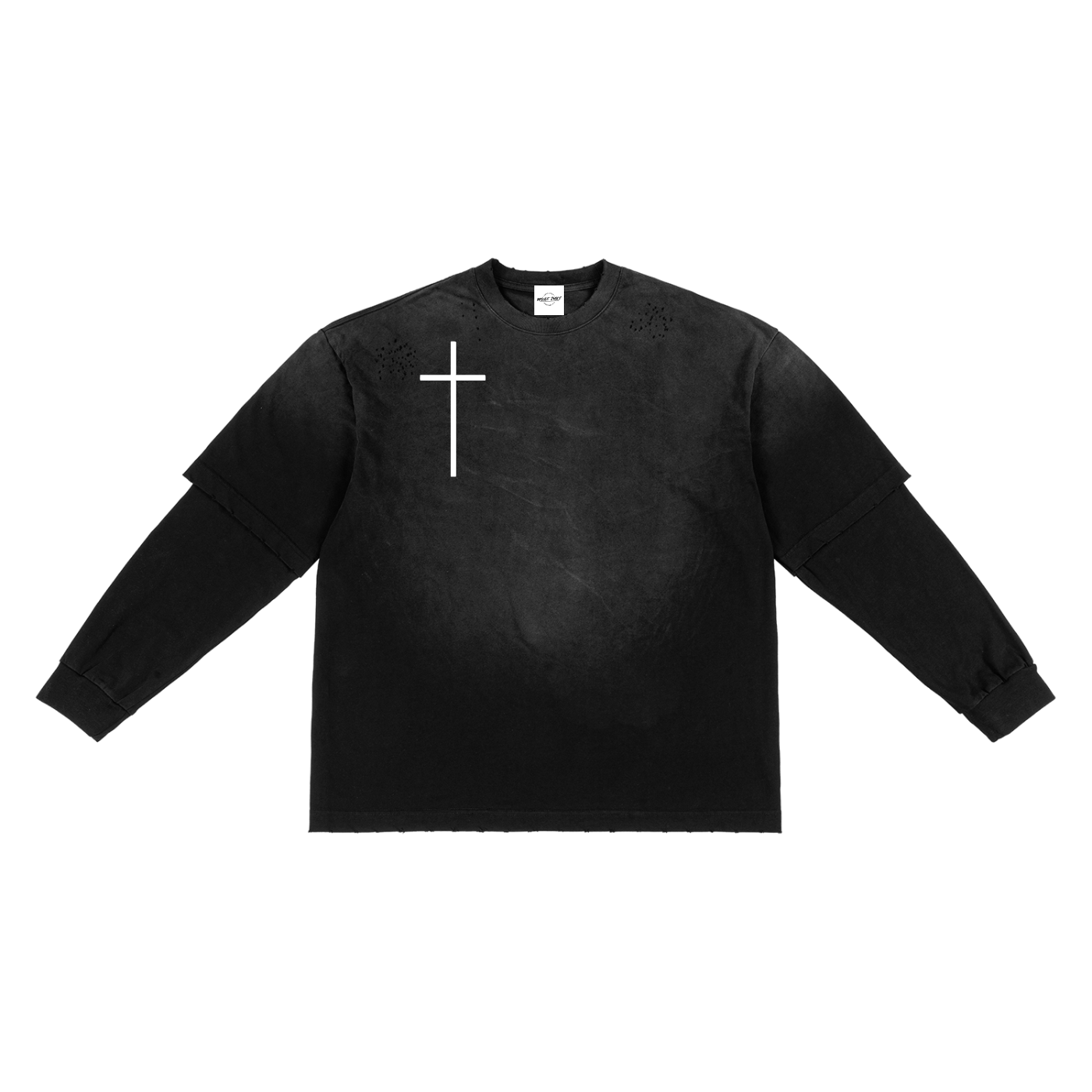 Simple Cross Sunfade Two-Piece Shirt
