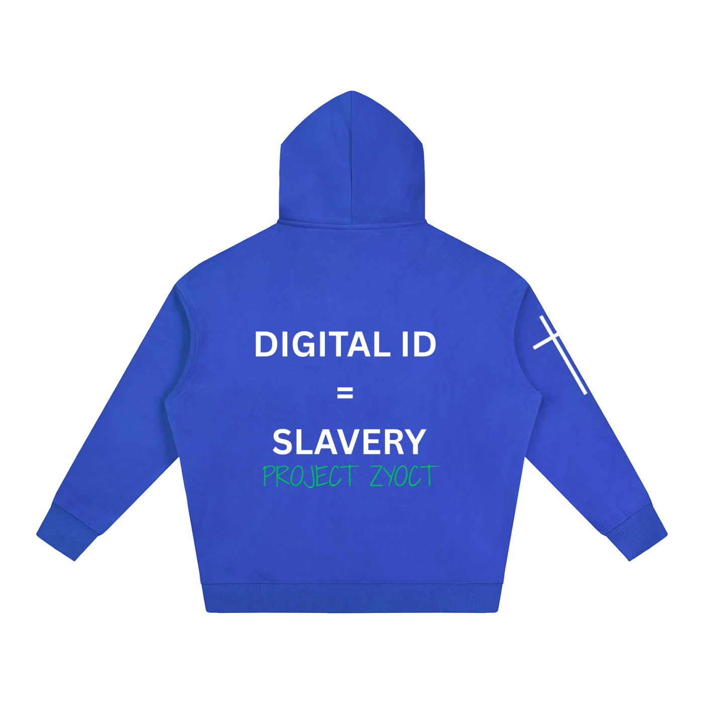 "Digital ID = Slavery" Oversize Hoodie