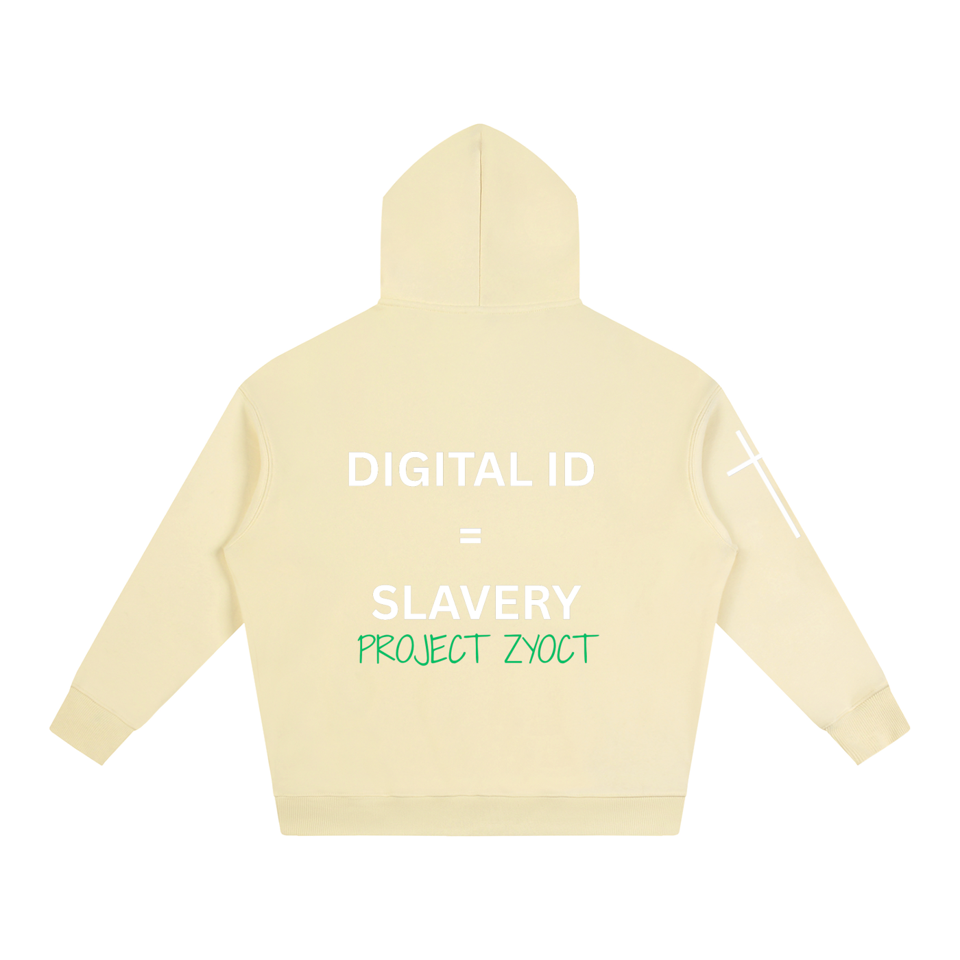 "Digital ID = Slavery" Oversize Hoodie