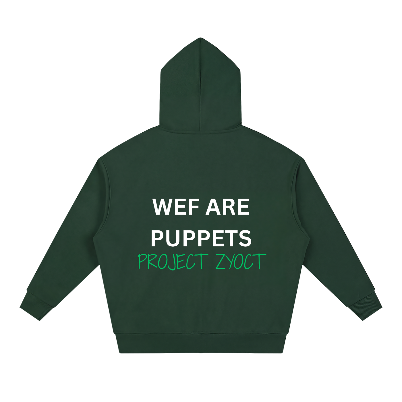 "WEF Are Puppets" Full Zip Hoodie