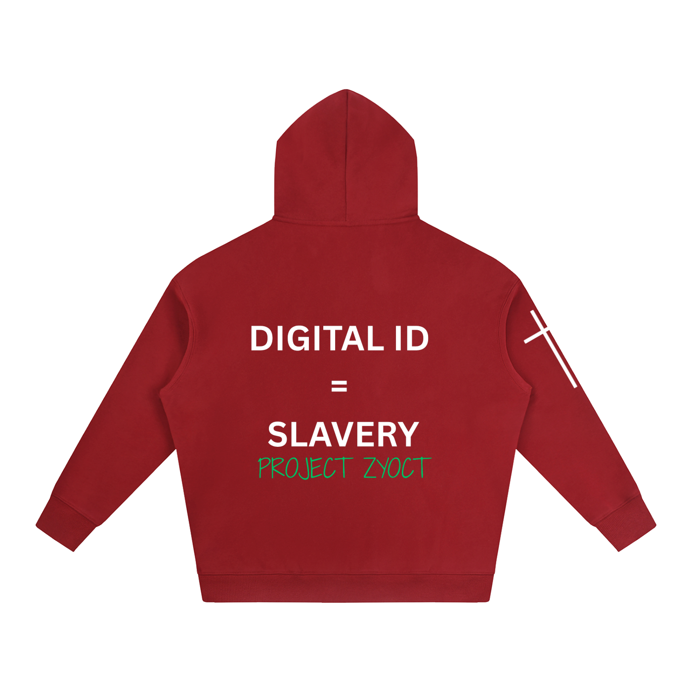 "Digital ID = Slavery" Oversize Hoodie