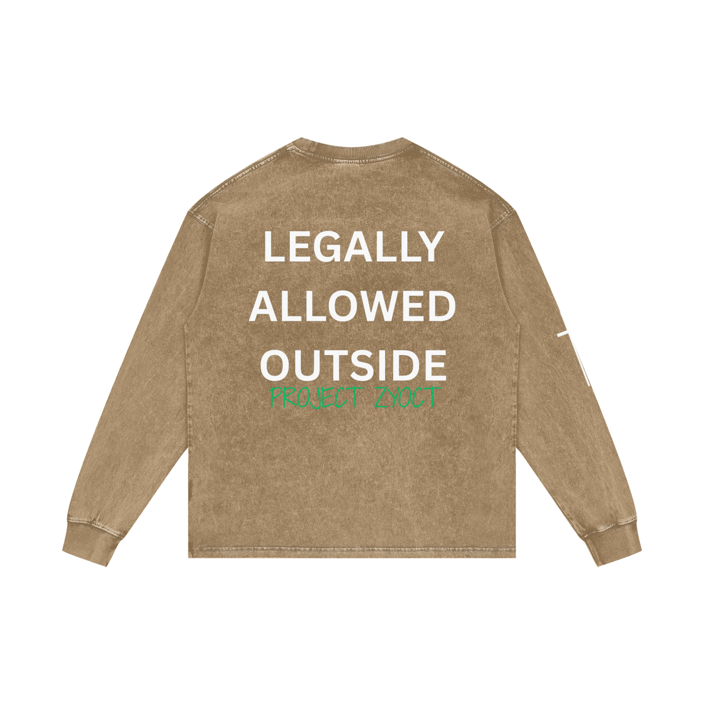"Legally Allowed Outside" Acid Wash Long Sleeve