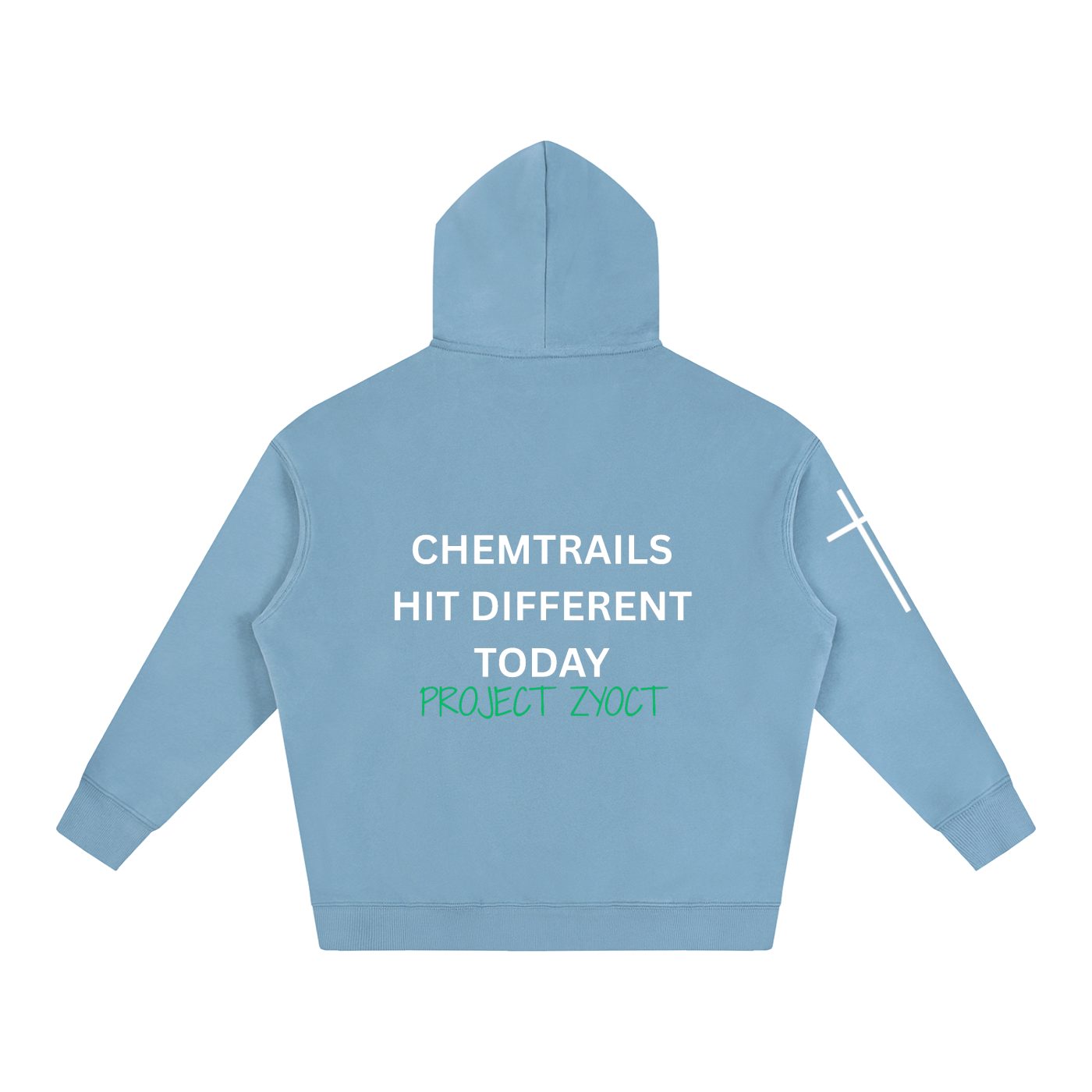"Chemtrails Hit Different Today" Oversize Hoodie