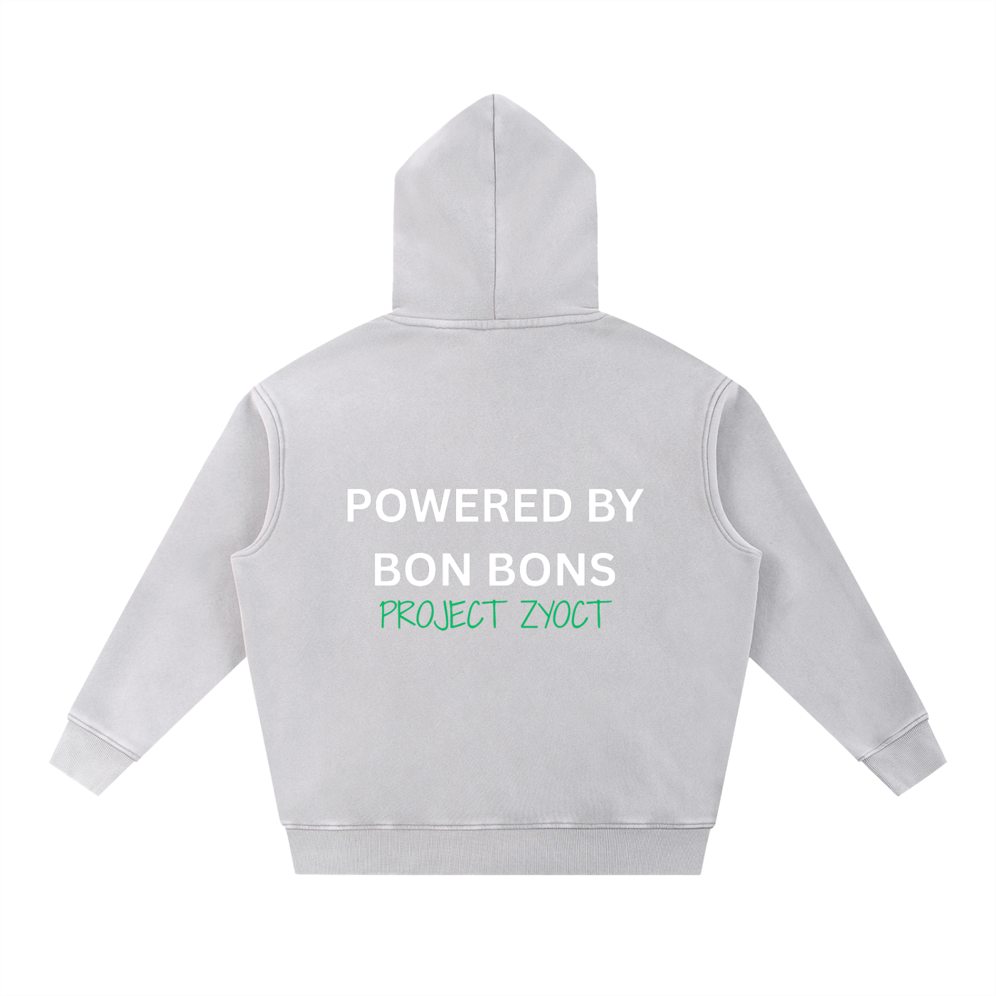 "Powered by Bon Bons" Snow Wash Oversize Hoodie