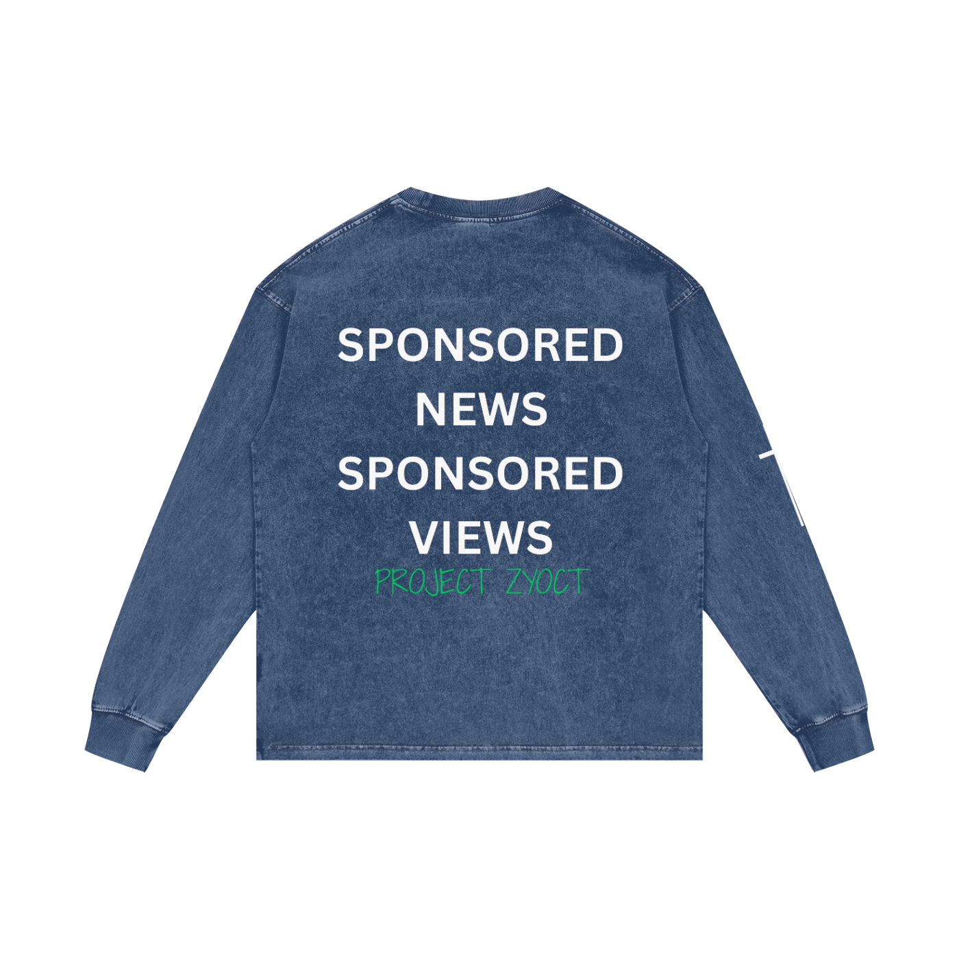 "Sponsored News Sponsored Views" Acid Wash Long Sleeve