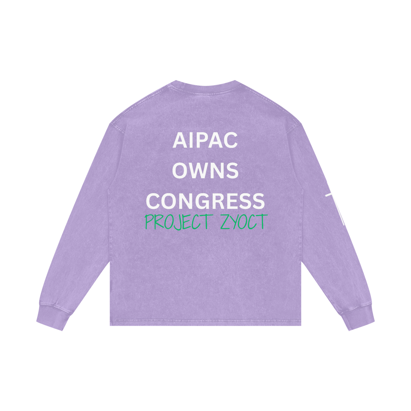 "AIPAC Owns Congress" Acid Wash Long Sleeve