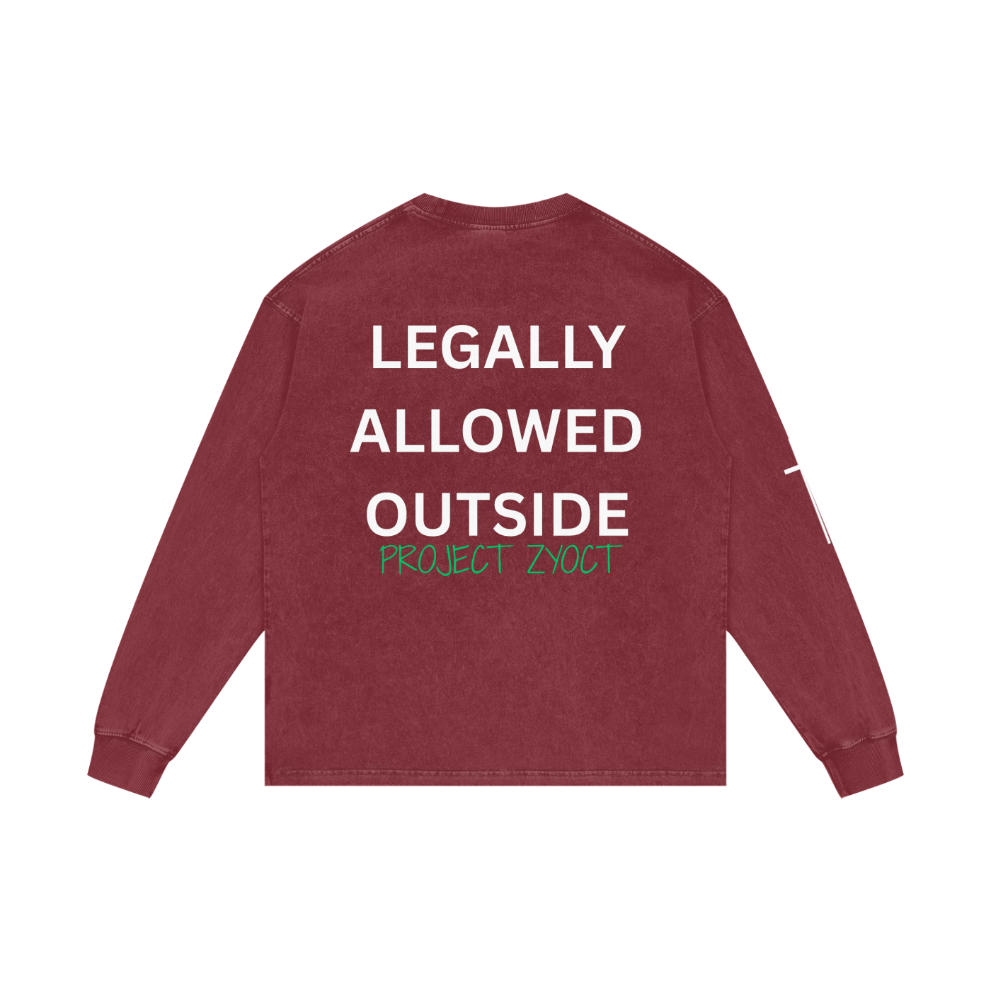 "Legally Allowed Outside" Acid Wash Long Sleeve