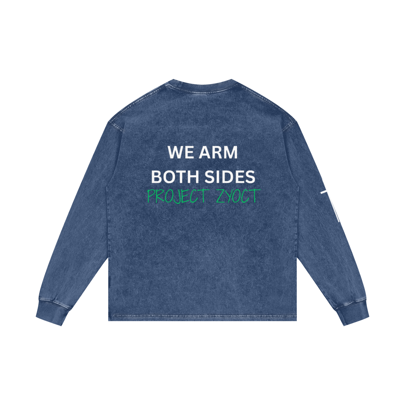 "We Arm Both Sides" Acid Wash Long Sleeve