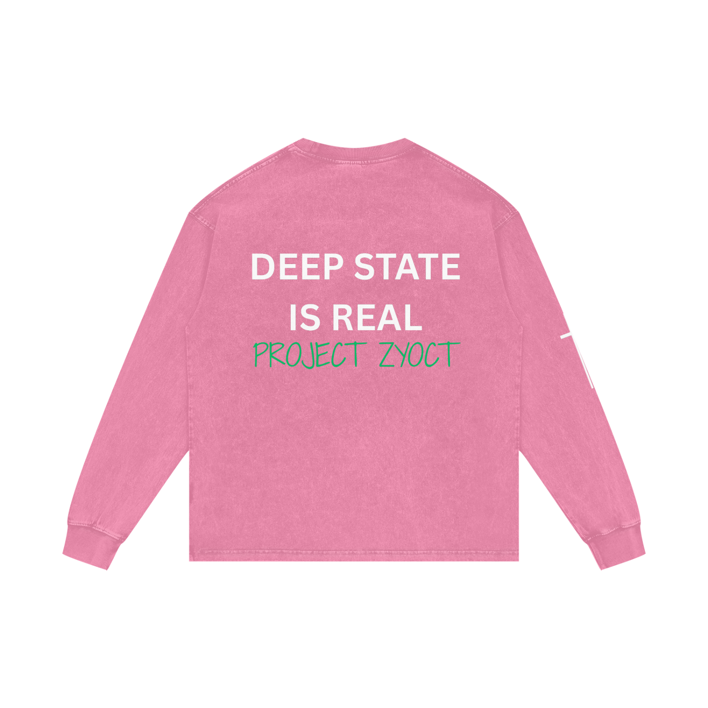 "Deep State is Real" Acid Wash Long Sleeve