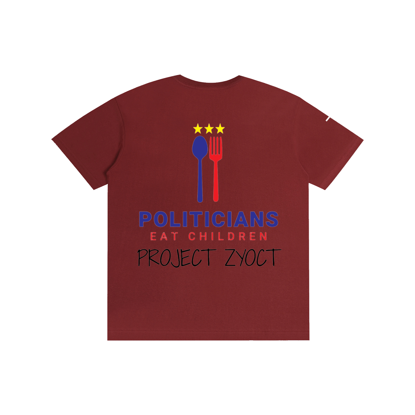 "Politicians Eat Children" Cotton T-Shirt 2.0