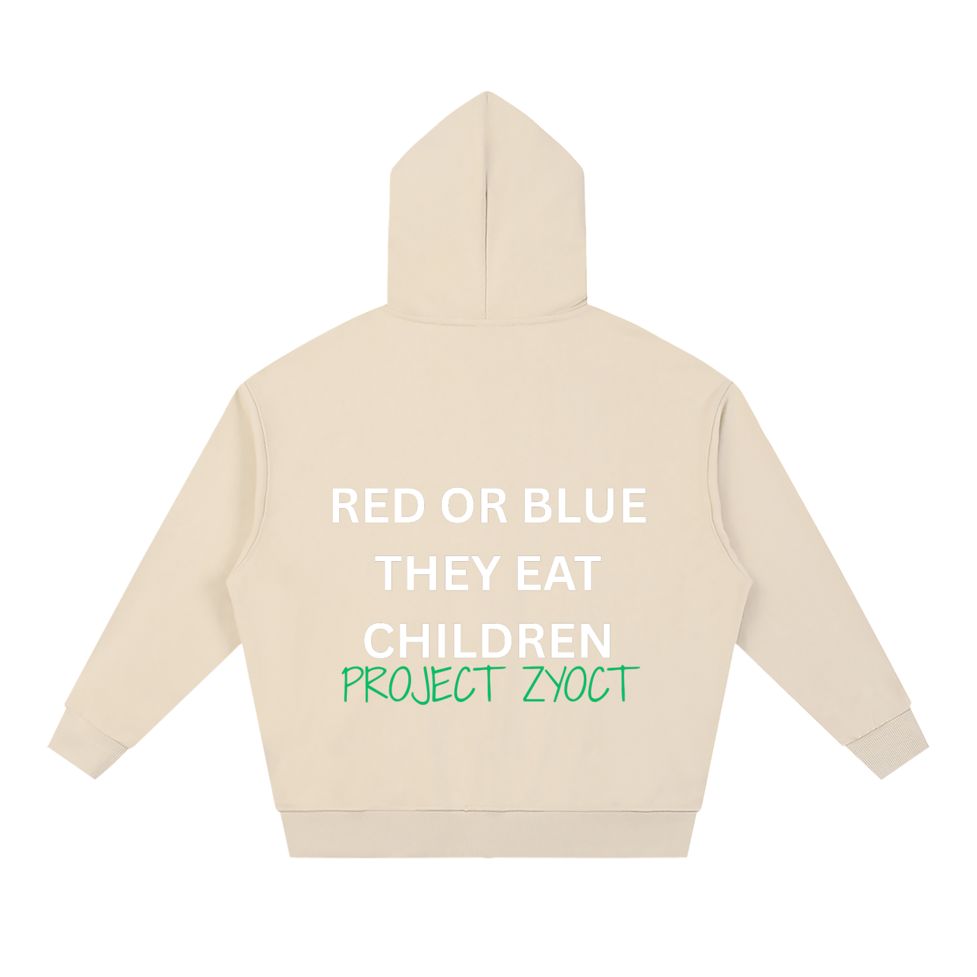 "Red or Blue They Eat Children" Full Zip Hoodie