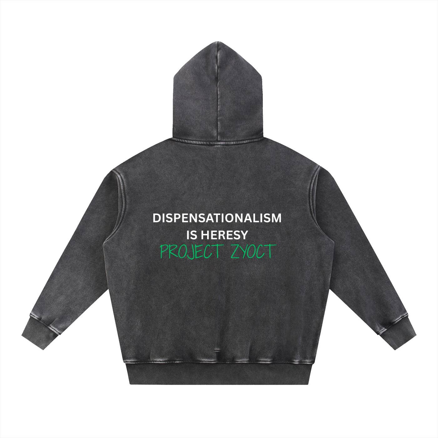 "Dispensationalism is Heresy" Snow Wash Oversize Hoodie
